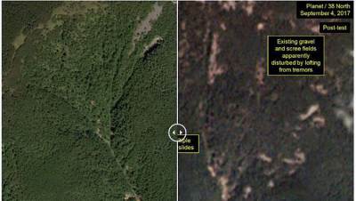 التجربة النووية الأخيرة في كوريا الشمالية تغير معالم جبلا