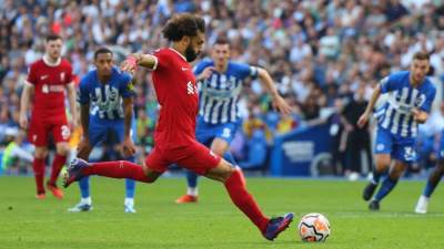 صلاح يحرز ثنائية في تعادل ليفربول مع برايتون